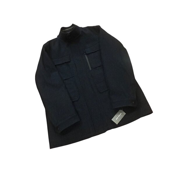 Michael Kors Black Wool Blend Coat Jacket Style MMK13029 Men's Size XL NWT - Picture 3 of 8